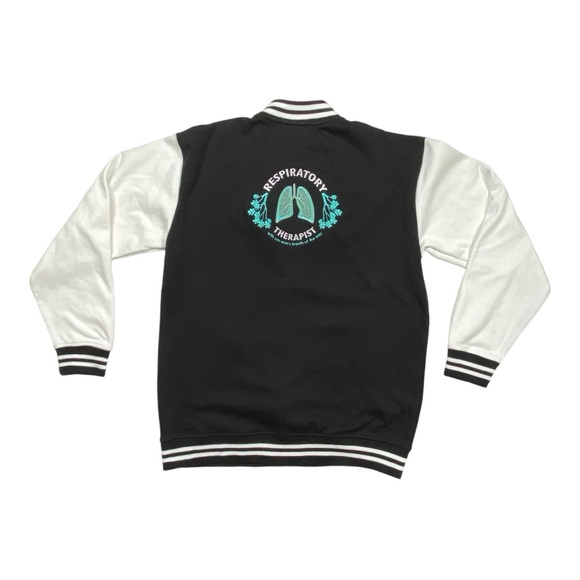 Unisex Varsity Letterman Embroidered Respiratory Therapist Jacket - Picture 2 of 12